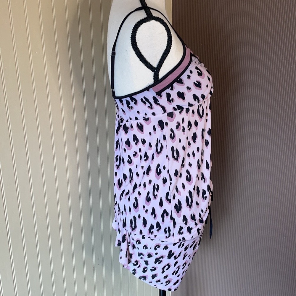 Alfani pink/black leopard print pajama set size s - Picture 3 of 14